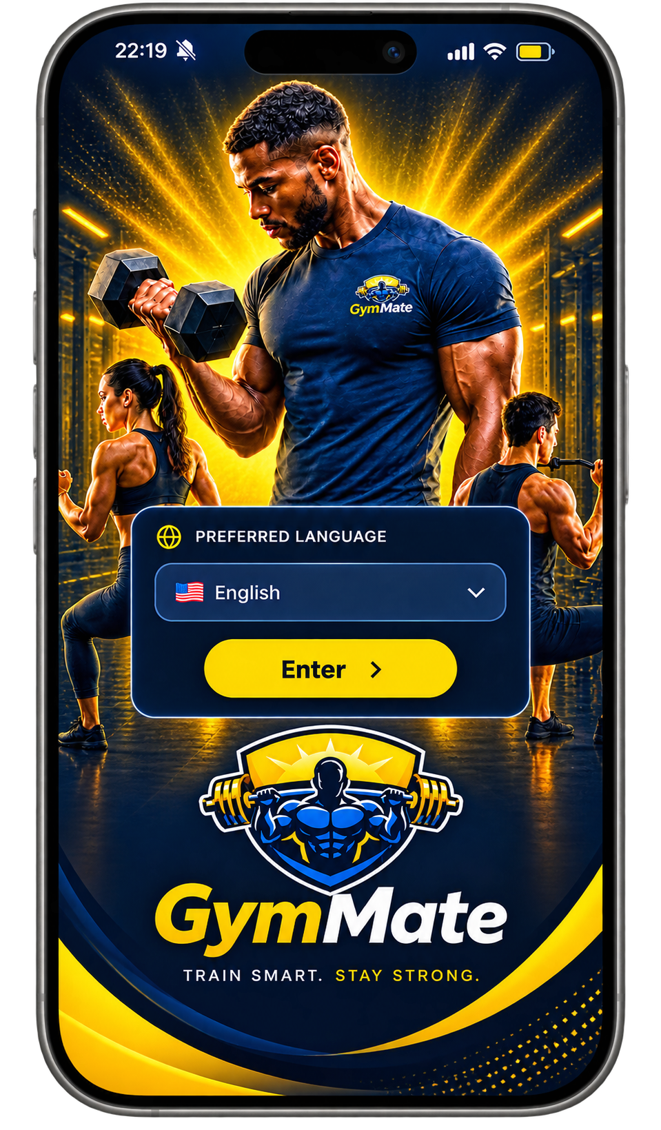 GymMate Landing Page screen